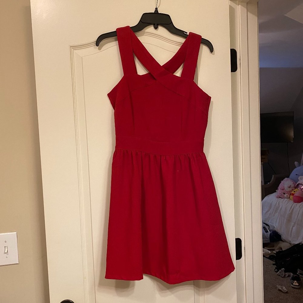 Red Short Cocktail Dress - Picture 3 of 4